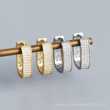 Silver 925 Gold Plated 18k U Shape Earrings